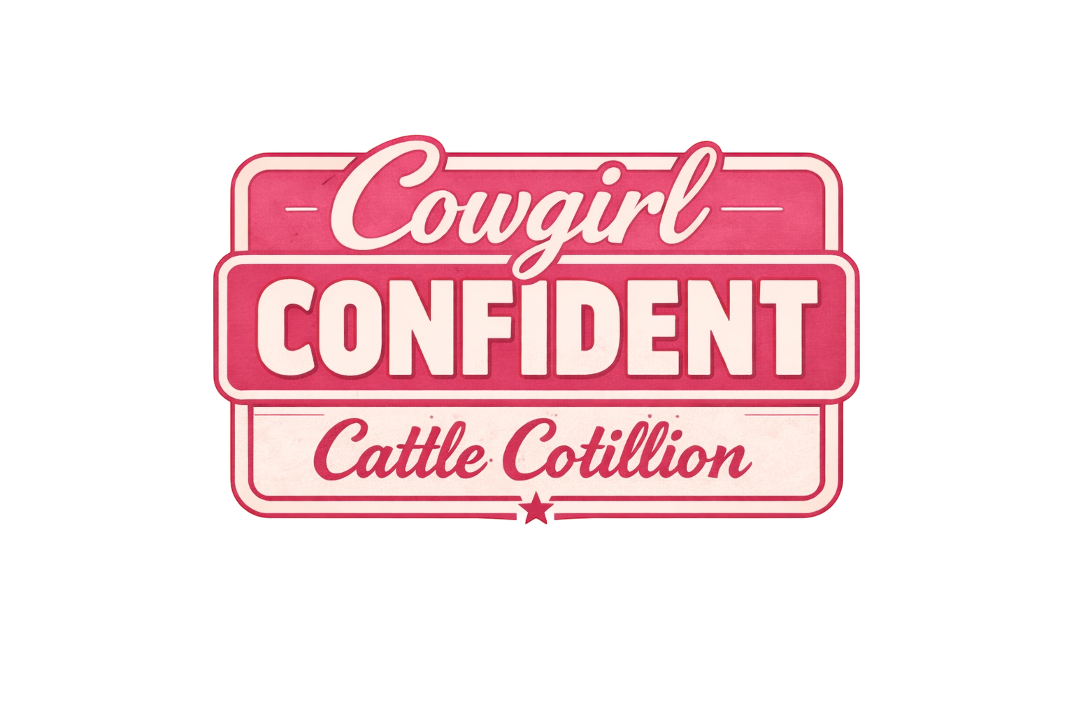 Cowgirl Confident Cattle Cotillion Logo